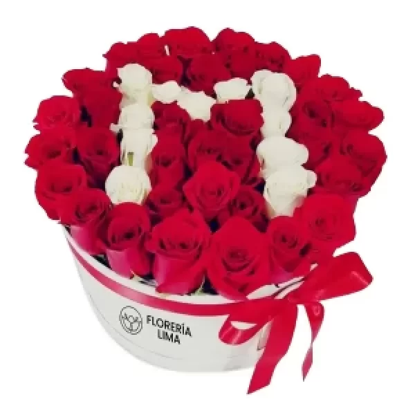 caja rosas premium + letra personalizada