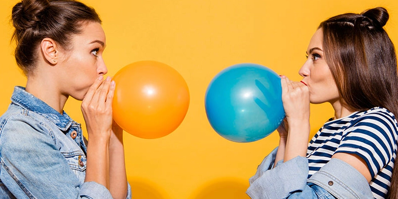 Correcto inflado de globos en casa