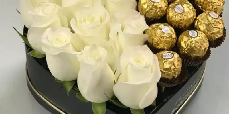 chocolates ferrero y rosas para regalo de bodas 