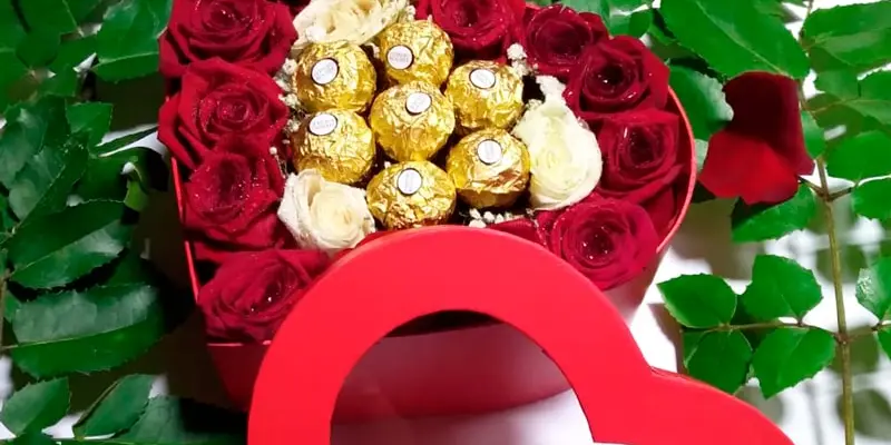 ferrero rocher heart box rojo de corazón 