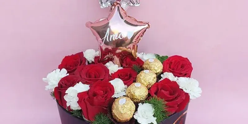 premium chocolates and boxed roses