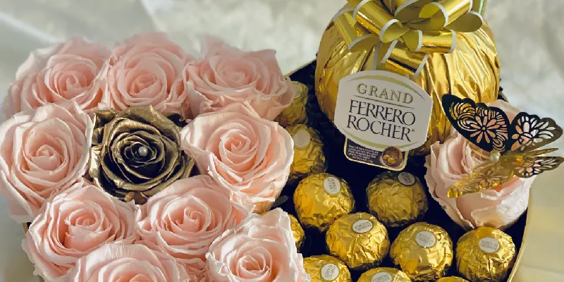 heart box ferrero rosa