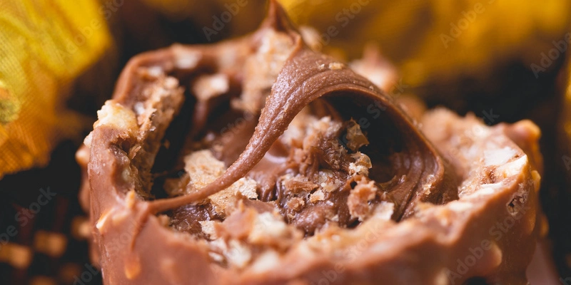 bombón ferrero rocher relleno de manjar