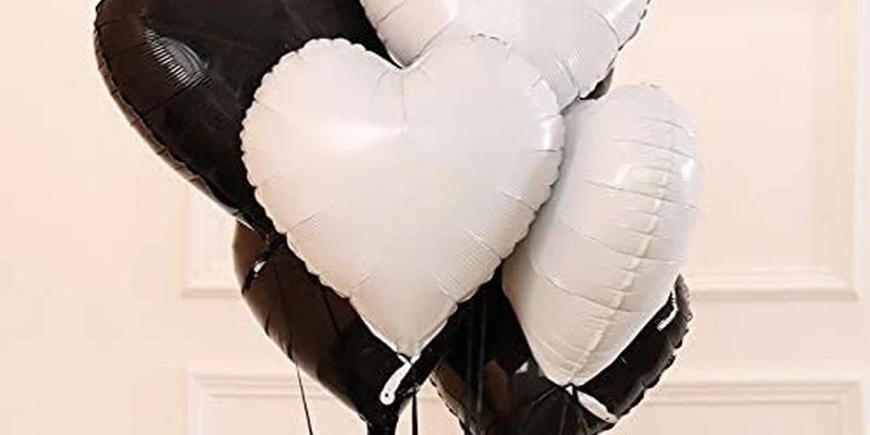 18 pulgadas blanco corazón globos de papel de aluminio decoración