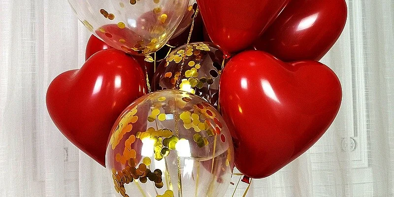 globos de látex con forma de corazón de amor decoración de boda 