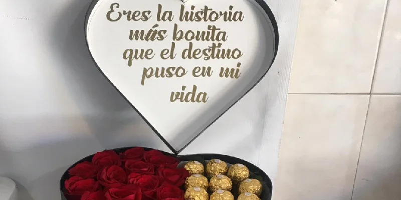 chocolates ferrero caja personalizada con rosas 