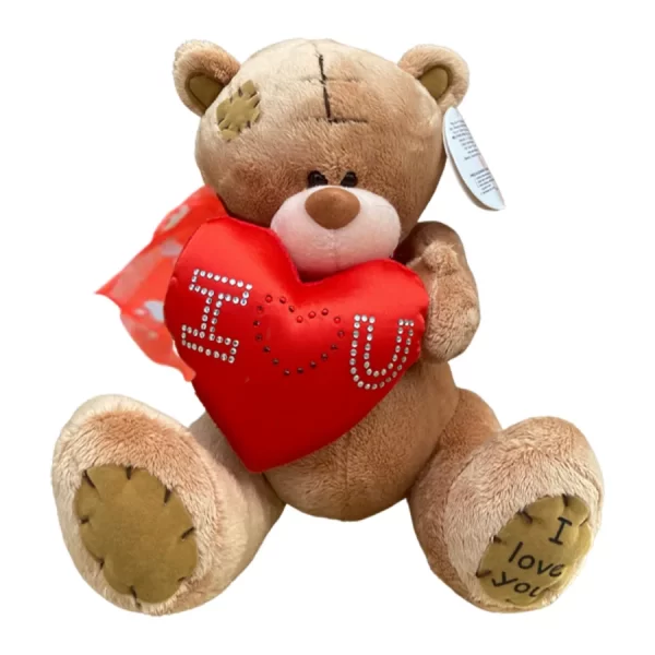 osito marron corazon peluche