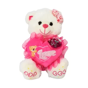 oso corazon rosado peluche