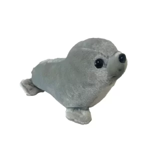 peluche de lobo marino gris