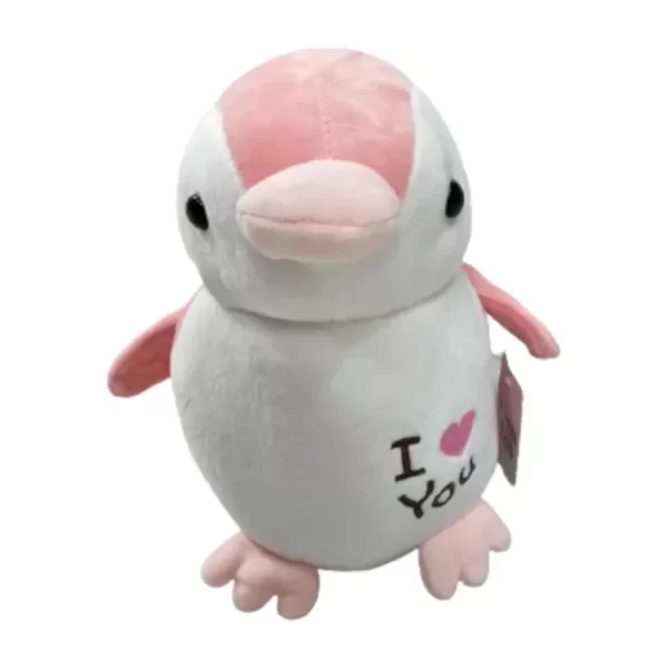 pinguino rosa peluche