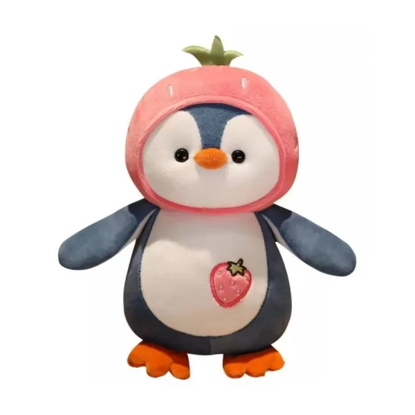 pinguino sombrero de fresa peluche