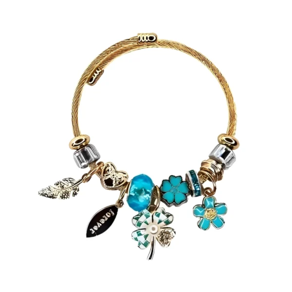 Pulsera Dije de Flores