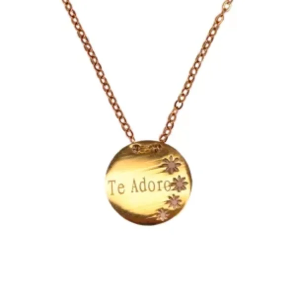 Collar con Frase Te Adoro