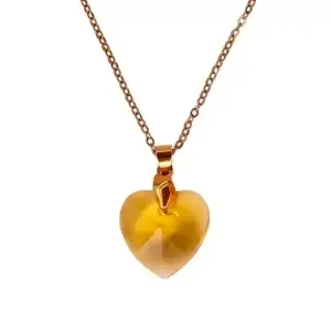 Collar con Corazón Amarillo