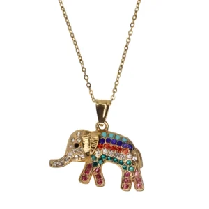 elefante collar multicolor